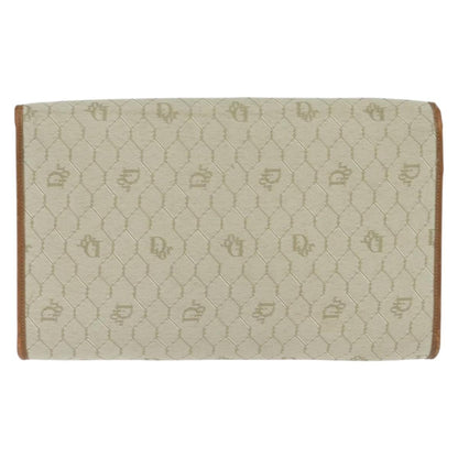 Christian Dior Vintage Honeycomb Chain Canvas Beige Canvas Shoulder Bag Bag ()
