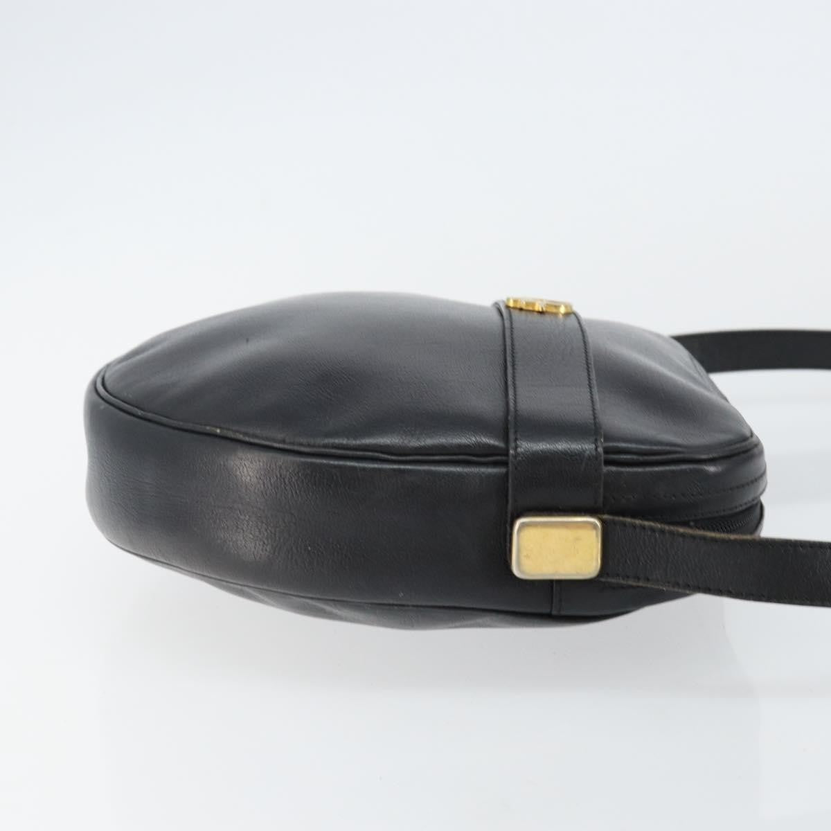 Christian Dior Vintage Shoulder Bag Leather Navy Leather Shoulder Bag Bag ()
