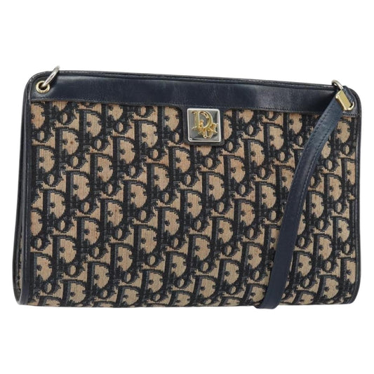 Christian Dior Vintage Trotter Shoulder Bag Canvas Navy Canvas Shoulder Bag Bag ()