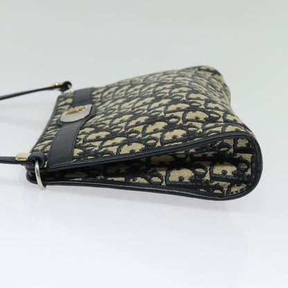Christian Dior Vintage Trotter Shoulder Bag Canvas Navy Canvas Bag ()
