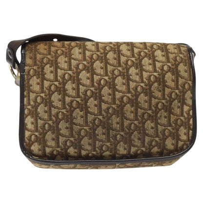 Christian Dior Vintage Cd Trotter Shoulder Bag Canvas Brown Canvas Shoulder Bag Bag ()