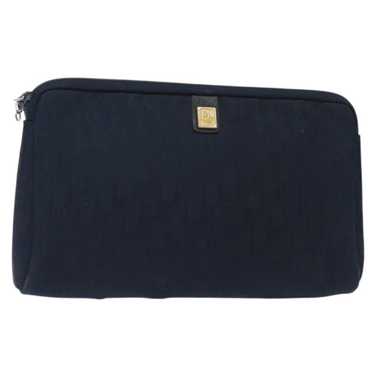 Christian Dior Vintage Trotter Pouch Diorissimo Canvas Navy Canvas Clutche & Pouche Bag ()