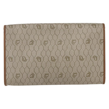 Christian Dior Vintage Honeycomb Chain Canvas Beige Canvas Shoulder Bag Bag ()