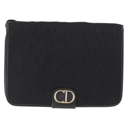 Christian Dior Vintage Cd Trotter Shoulder Bag Canvas Black Canvas Shoulder Bag Bag ()