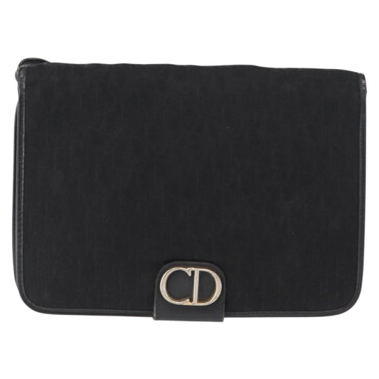 Christian Dior Vintage Cd Trotter Shoulder Bag Canvas Black Canvas Shoulder Bag Bag ()