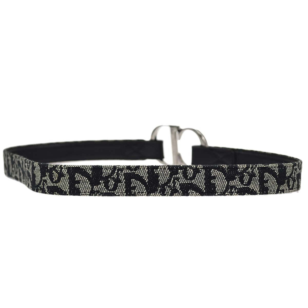 Christian Dior Vintage Belt Canvas Black Canvas Belts Accessory ()
