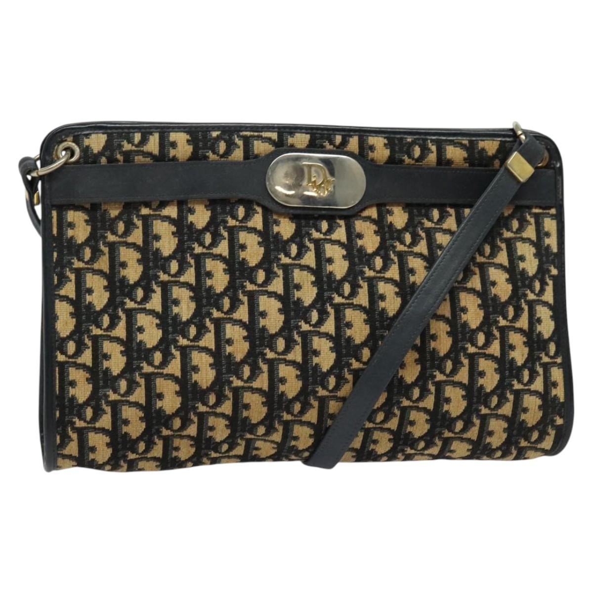 Christian Dior Vintage Trotter Crossbody Bag Canvas Brown Canvas Shoulder Bag Bag ()