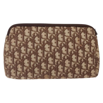 Christian Dior Vintage Trotter Pouch Canvas Brown Canvas Clutche & Pouche Bag ()