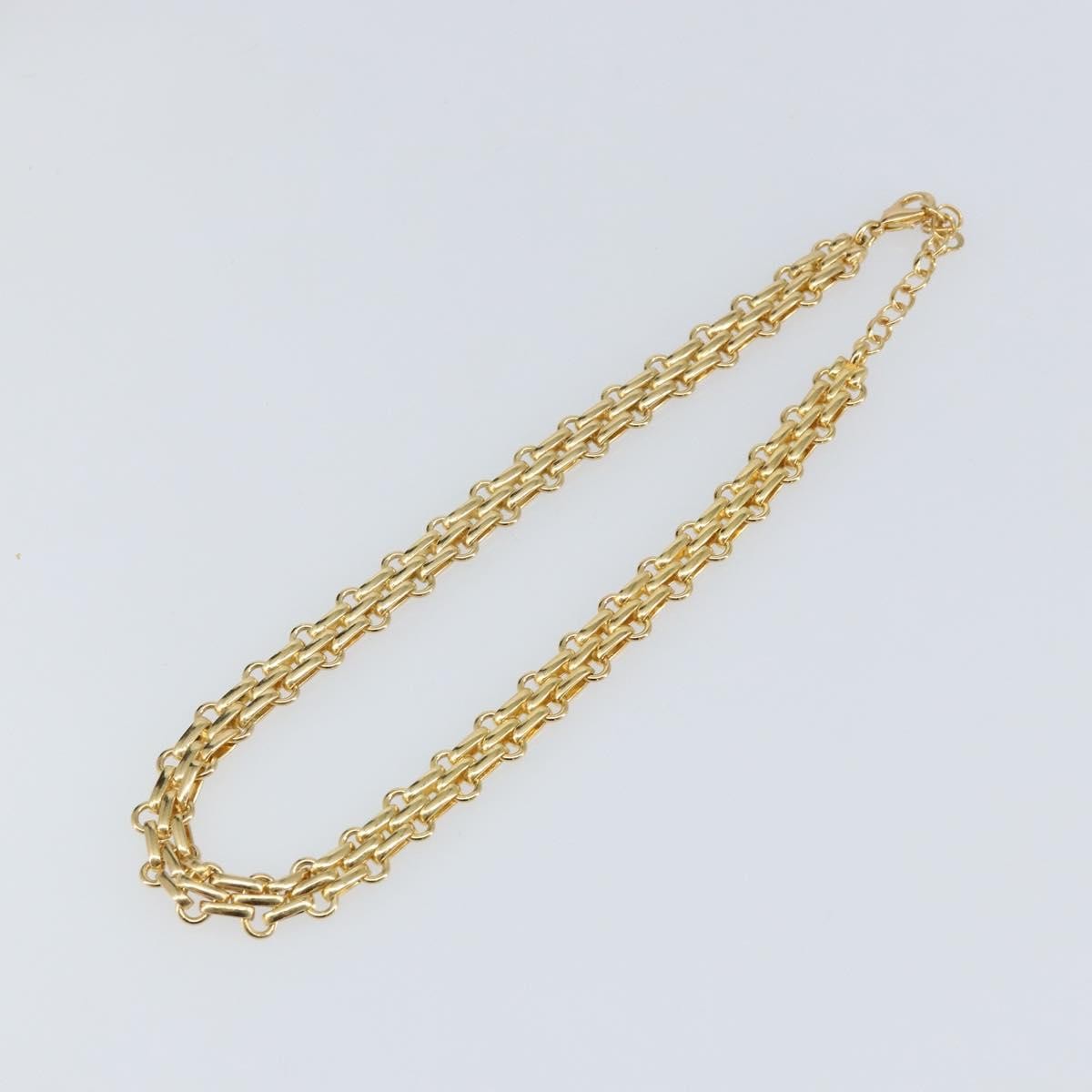 Christian Dior Vintage Cd Clasp Chain Necklace Metal Gold Metal Necklace Jewelry ()