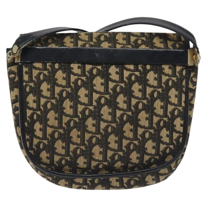 Christian Dior Vintage Flap Crossbody Bag Canvas Navy Canvas Shoulder Bag Bag ()