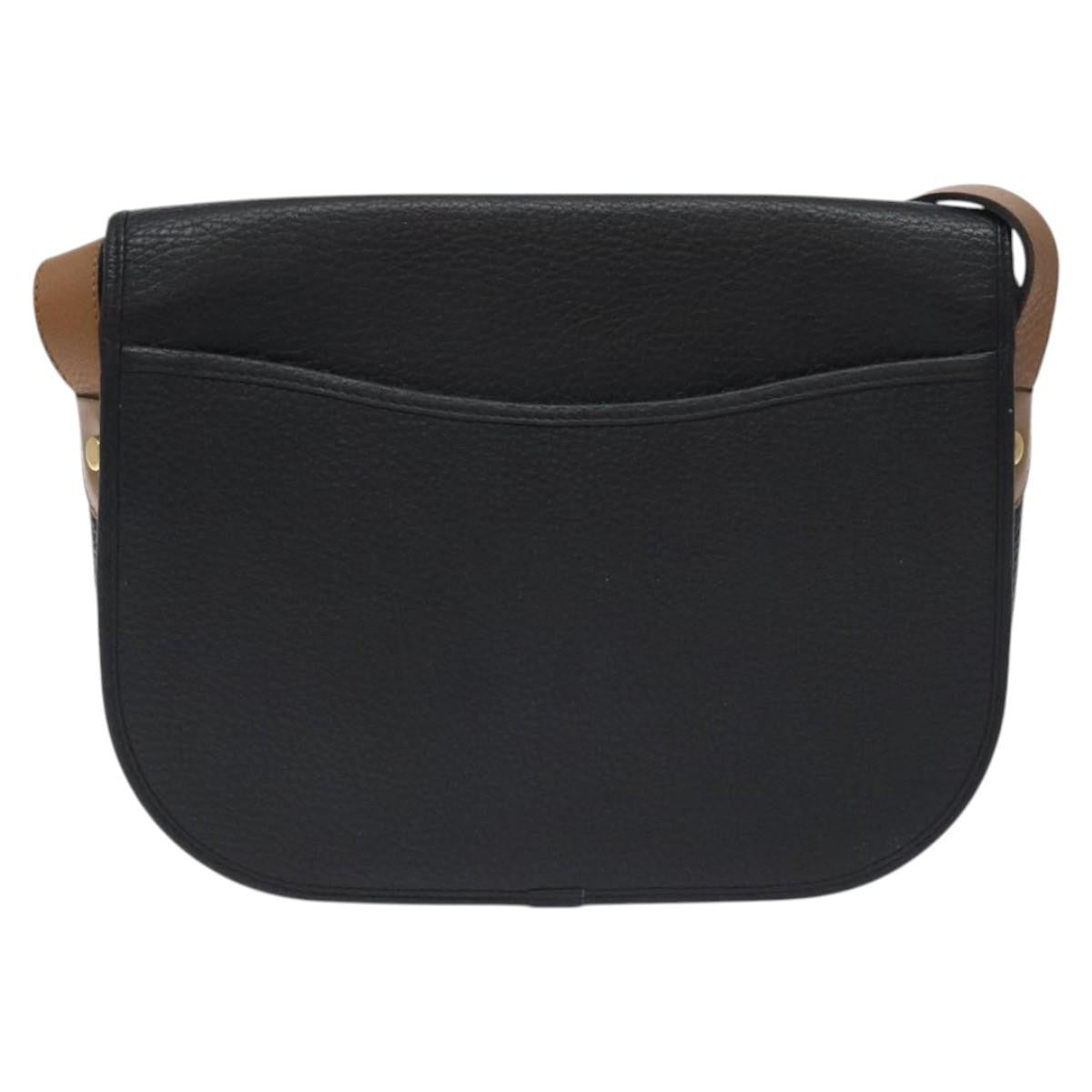 Christian Dior Vintage Cd Flap Shoulder Bag Leather Black Leather Bag ()