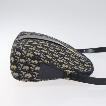 Christian Dior Vintage Trotter Shoulder Bag Canvas Navy Canvas Bag ()