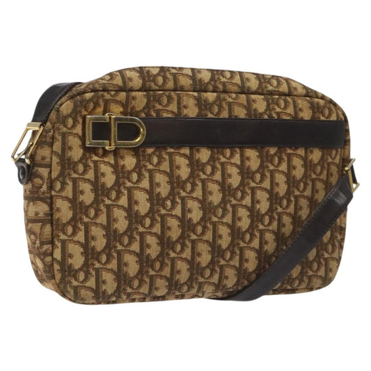 Christian Dior Vintage Trotter Shoulder Bag Canvas Brown Canvas Bag ()