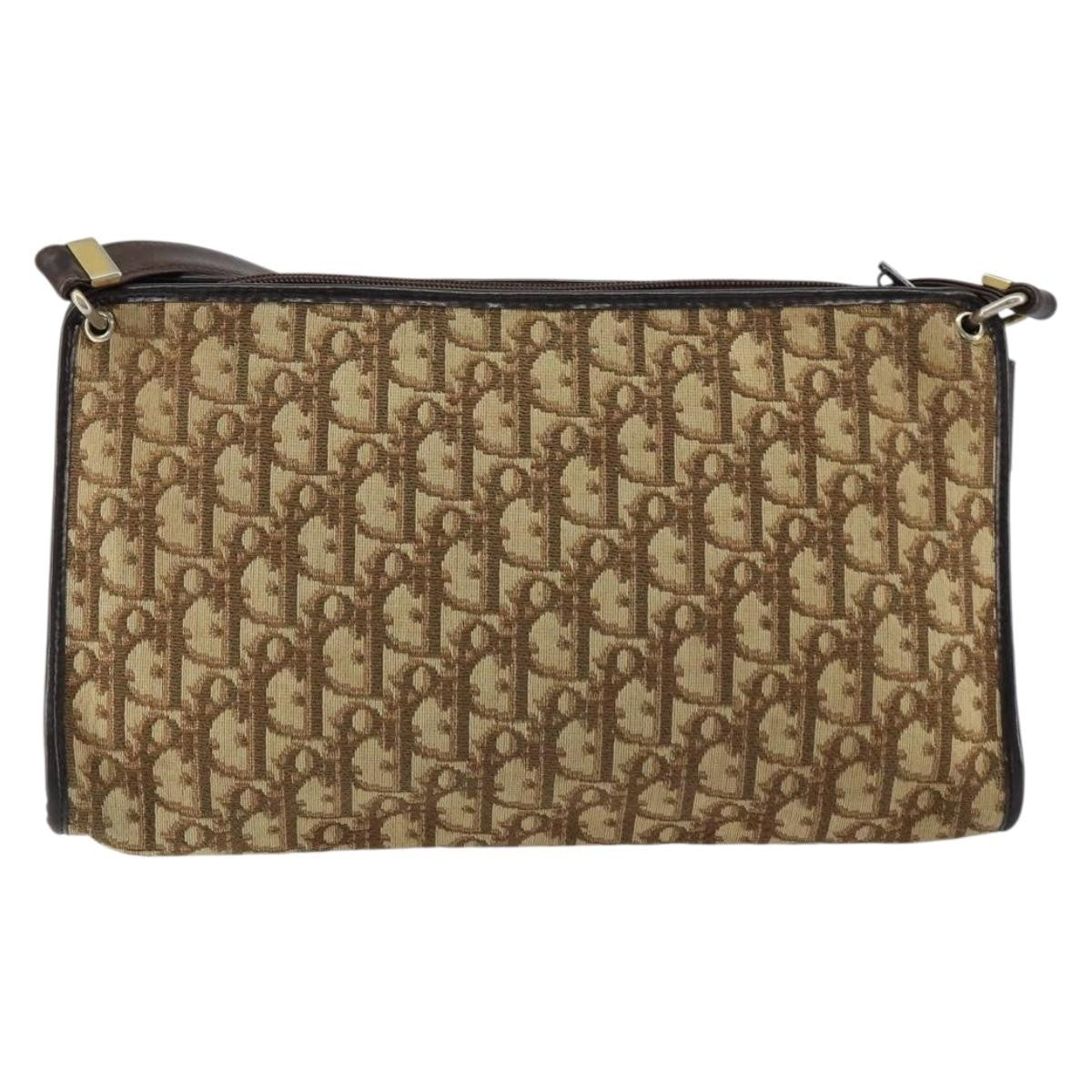 Christian Dior Vintage Trotter Shoulder Bag Canvas Beige Canvas Shoulder Bag Bag ()