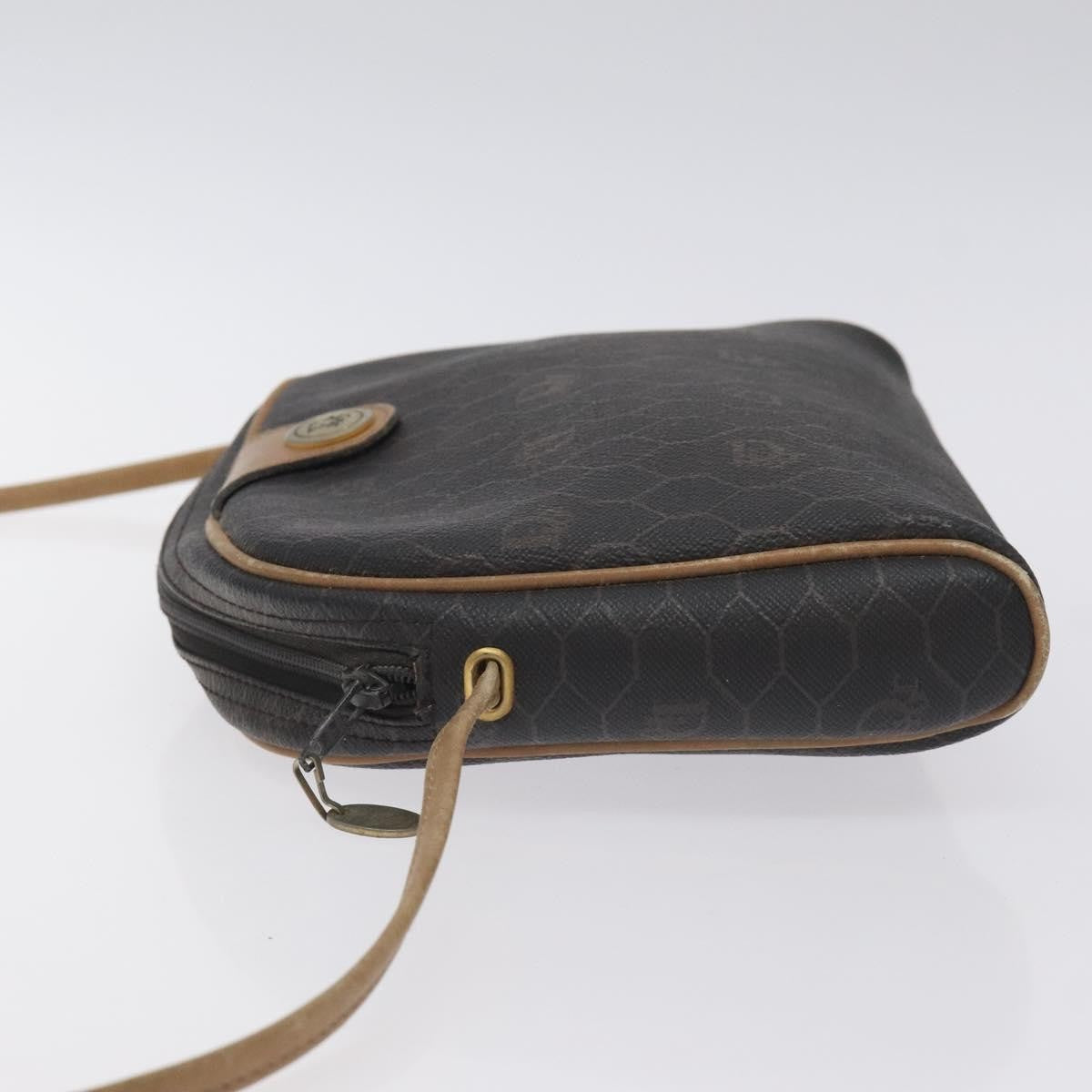 Christian Dior Vintage Honeycomb Shoulder Bag Canvas Black Canvas Bag ()
