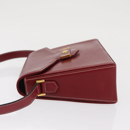 Christian Dior Vintage Cd Logo Shoulder Bag Leather Red Leather Shoulder Bag Bag ()