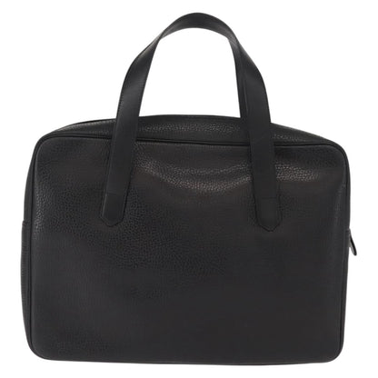 Christian Dior Vintage Cd Handbag Leather Black Leather Briefcase Bag ()
