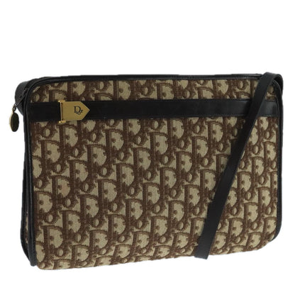 Christian Dior Vintage Trotter Shoulder Bag Canvas Brown Canvas Bag ()