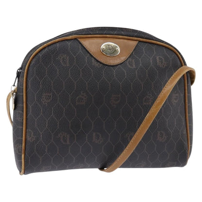 Christian Dior Vintage Honeycomb Shoulder Bag Canvas Black Canvas Bag ()