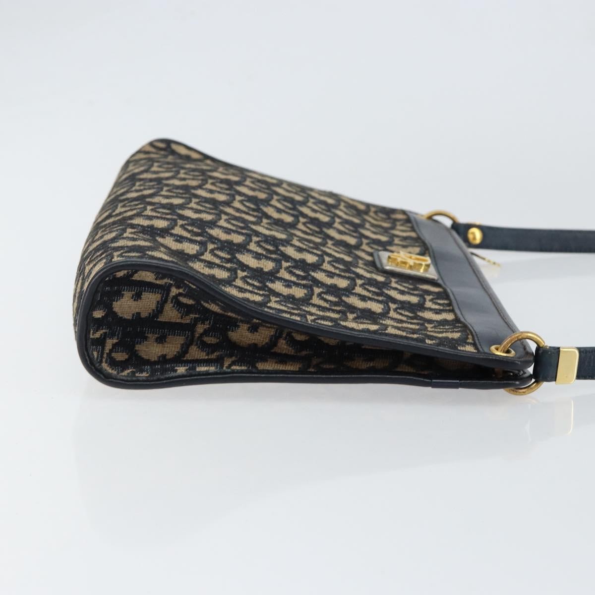 Christian Dior Vintage Trotter Shoulder Bag Canvas Navy Canvas Shoulder Bag Bag ()