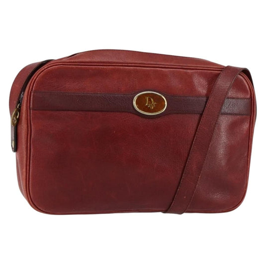 Christian Dior Vintage Shoulder Bag Leather Red Leather Shoulder Bag Bag ()