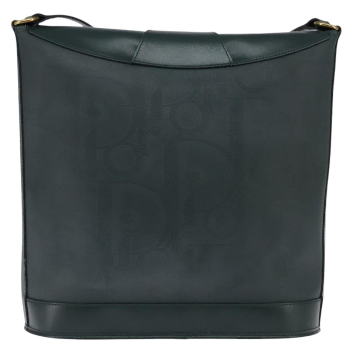 Christian Dior Vintage Trotter Crossbody Bag Canvas Green Canvas Shoulder Bag Bag ()