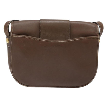 Christian Dior Vintage Cd Flap Shoulder Bag Leather Brown Leather Shoulder Bag Bag ()