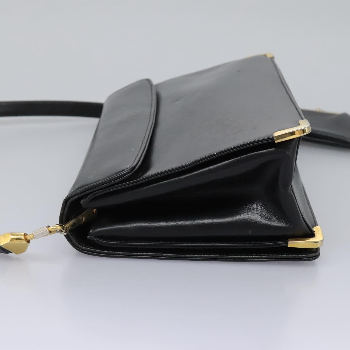 Christian Dior Vintage Shoulder Bag Leather Black Leather Shoulder Bag Bag ()