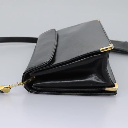 Christian Dior Vintage Shoulder Bag Leather Black Leather Shoulder Bag Bag ()