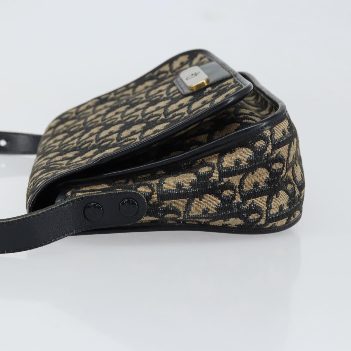 Christian Dior Vintage Trotter Shoulder Bag Canvas Navy Canvas Shoulder Bag Bag ()