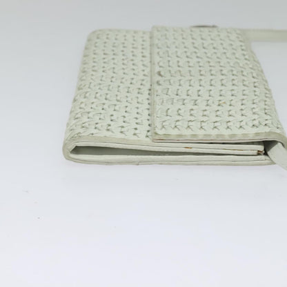Christian Dior Vintage Flap Crossbody Bag Leather White Leather Clutche & Pouche Bag ()