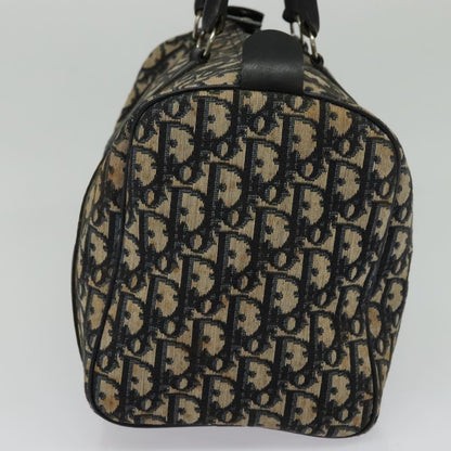 Christian Dior Vintage Trotter Boston Bag Diorissimo Canvas Navy Canvas Handbag ()
