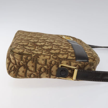 Christian Dior Vintage Trotter Shoulder Bag Canvas Brown Canvas Bag ()