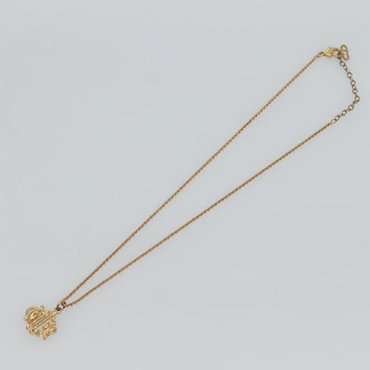 Christian Dior Logo Pendant Necklace Metal Gold Metal Jewelry ()