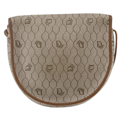 Christian Dior Vintage Honeycomb Flap Crossbody Bag Coated Canvas Beige Canvas Shoulder Bag Bag ()