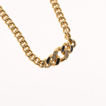 Christian Dior Vintage Cd Pendant Necklace Metal Gold Metal Necklace Jewelry ()