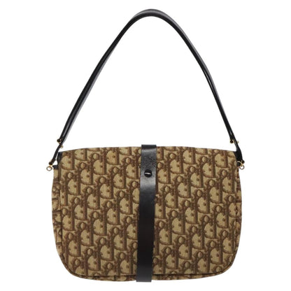 Christian Dior Vintage Cd Flap Shoulder Bag Canvas Brown Canvas Shoulder Bag Bag ()