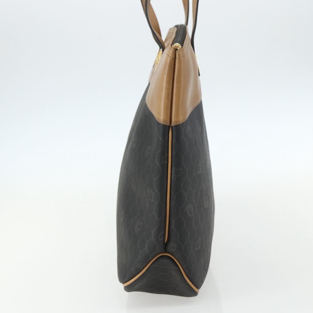 Christian Dior Vintage Honeycomb Tote Bag Canvas Black Canvas Tote Bag Bag ()