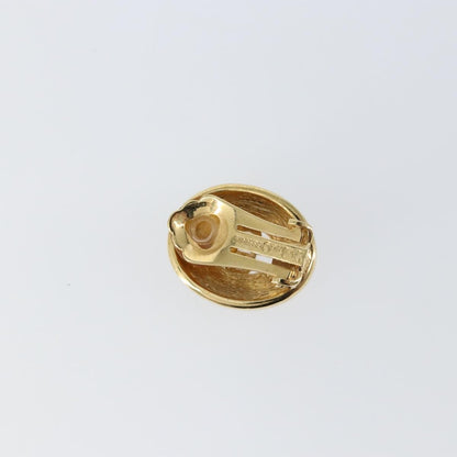 Christian Dior Vintage Cd Clip-On Earrings Metal Gold Metal Earrings Jewelry ()