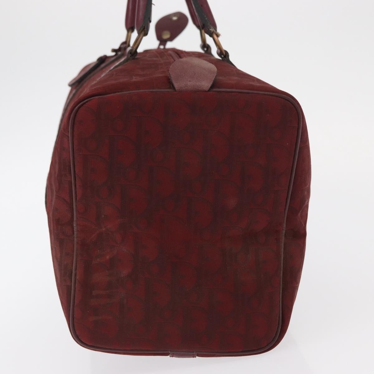 Christian Dior Vintage Trotter Boston Bag Diorissimo Canvas Red Canvas Handbag ()