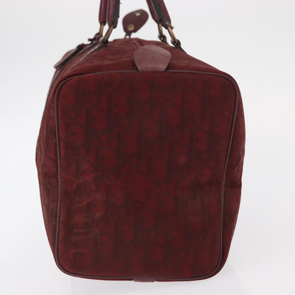 Christian Dior Vintage Trotter Boston Bag Diorissimo Canvas Red Canvas Handbag ()