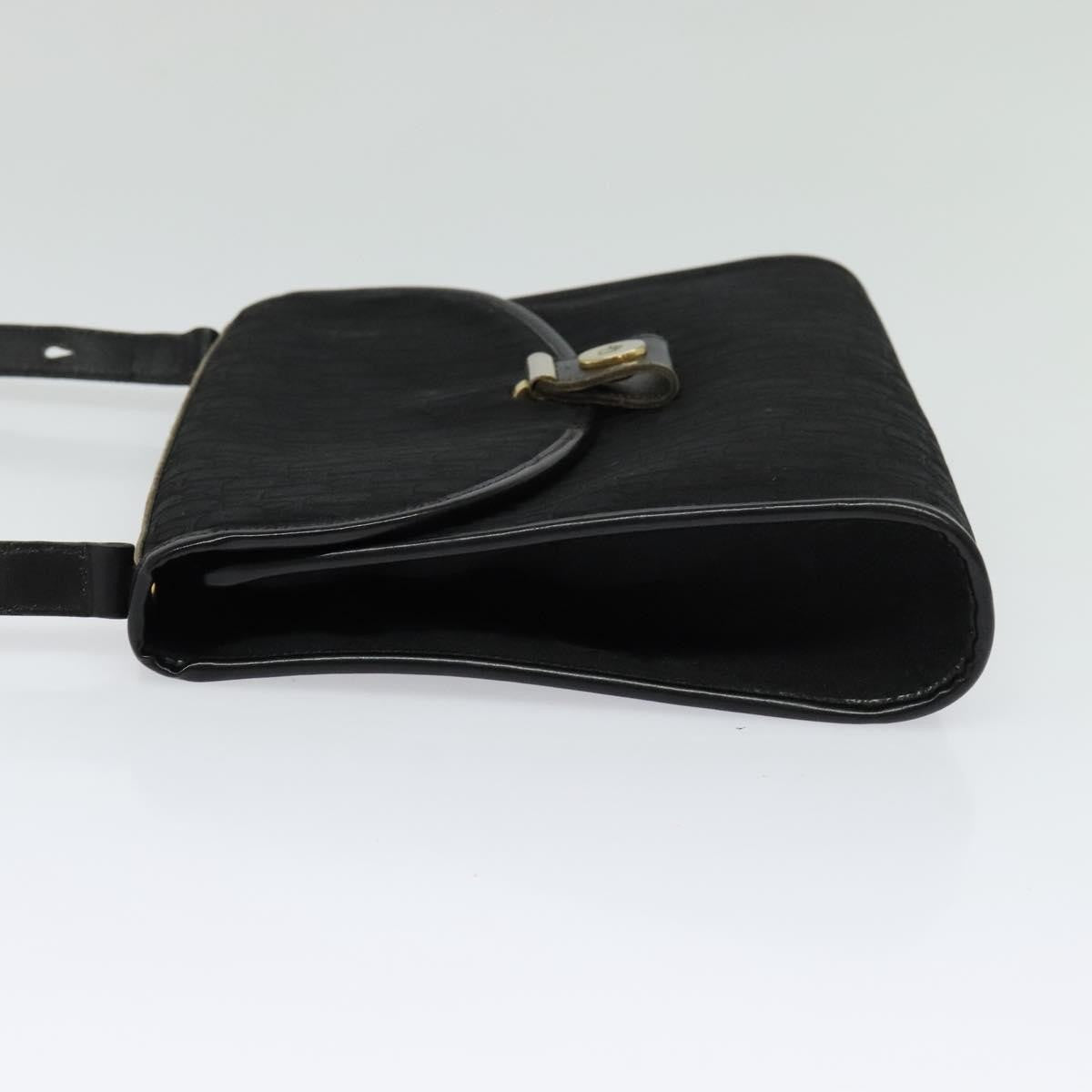 Christian Dior Vintage Trotter Flap Shoulder Bag Canvas Black Canvas Shoulder Bag Bag ()