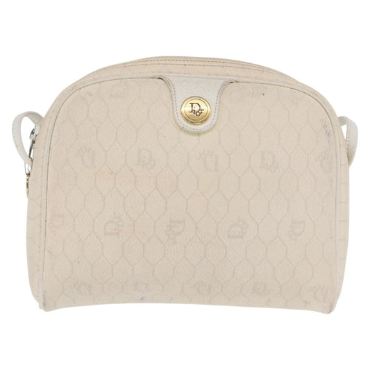 Christian Dior Vintage Honeycomb Shoulder Bag Canvas White Canvas Shoulder Bag Bag ()