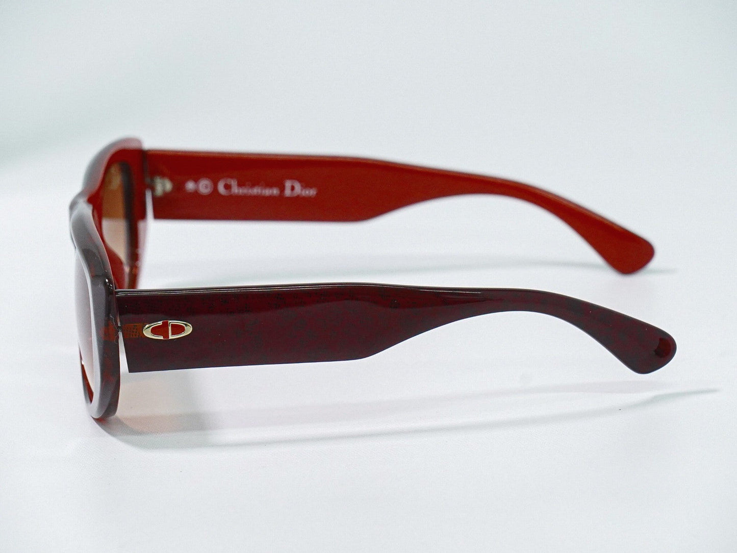 Christian Dior Logo Cd Sunglasses Plastic Red Plastic Sunglasse Accessory ()