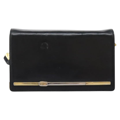 Christian Dior Vintage Shoulder Bag Leather Black Leather Shoulder Bag Bag ()