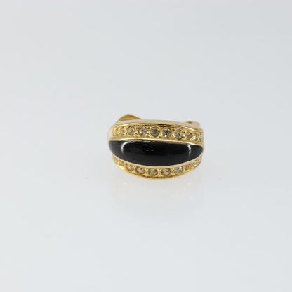 Christian Dior Vintage Clip-On Earrings Metal Gold Metal Earrings Jewelry ()