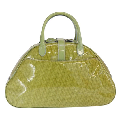 Christian Dior Vintage Saddle Bowler Bag Patent Leather Green Patent_Leather Handbag ()