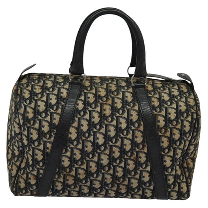 Christian Dior Vintage Trotter Boston Bag Diorissimo Canvas Navy Canvas Handbag ()
