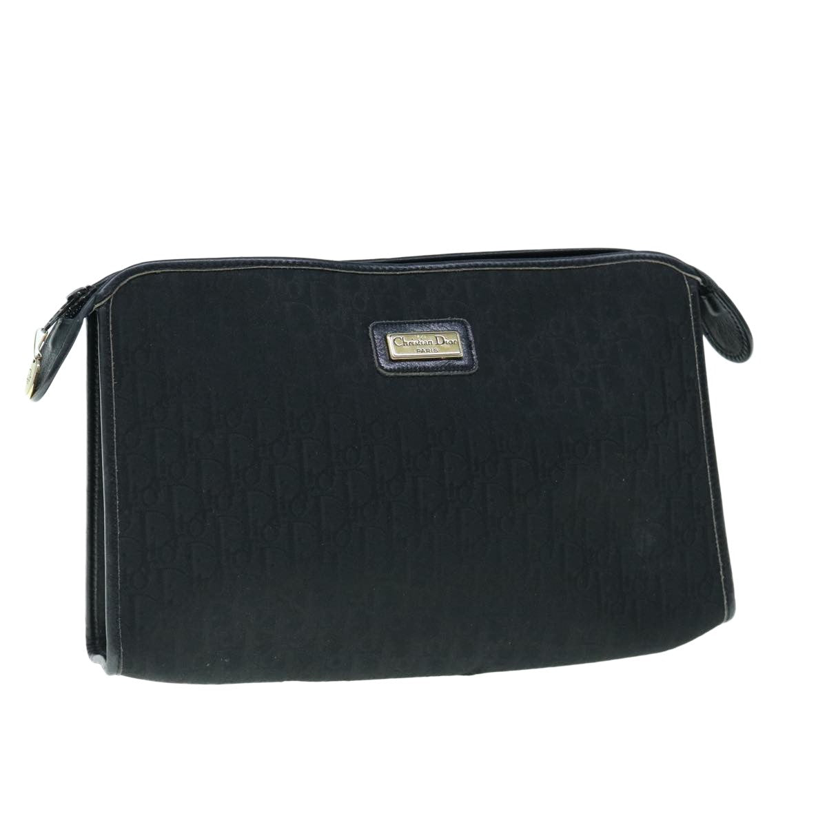 Christian Dior Vintage Trotter Pouch Diorissimo Canvas Black Canvas Clutche & Pouche Bag ()