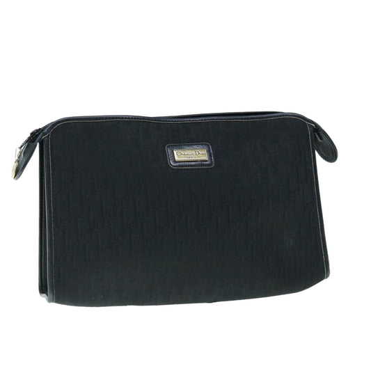 Christian Dior Vintage Trotter Pouch Diorissimo Canvas Black Canvas Clutche & Pouche Bag ()